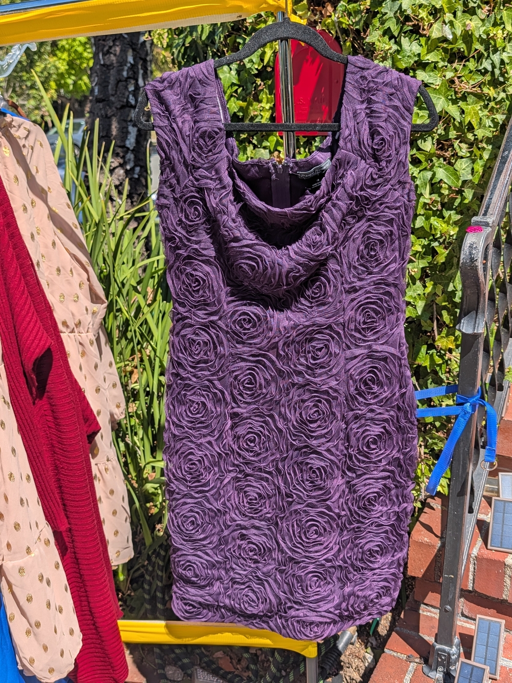 Jessica Howard Purple Rosette Mini Dress
